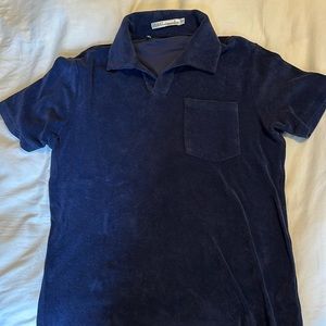 Criquet Terry Cloth Blue Polo - Men’s Small